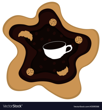 deep effect layered drawing morning cup of coffee deep effect layered drawing morning cup of coffee