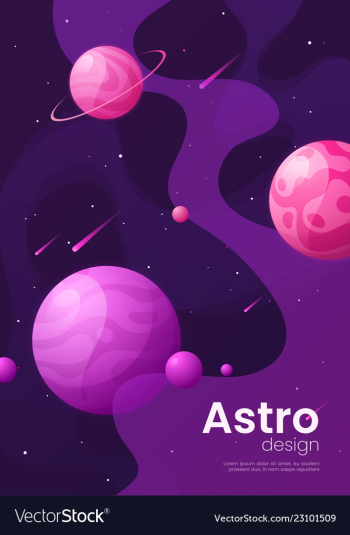 Deep space futuristic cartoon background cover vector image Deep space futuristic cartoon background cover vector image