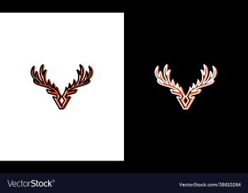 deer antler icon logo horn head deer antler icon logo horn head