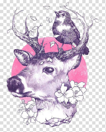 Deer Art Drawing Printmaking, deer transparent background PNG clipart Deer Art Drawing Printmaking, deer transparent background PNG clipart
