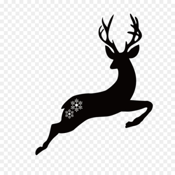 Deer Christmas Illustration - Deer silhouettes Deer Christmas Illustration - Deer silhouettes