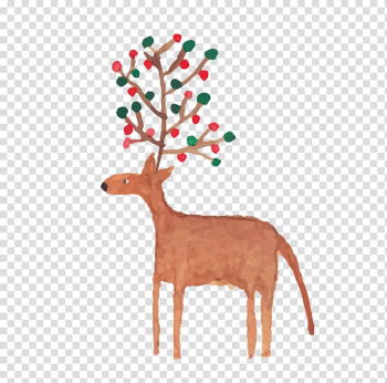 Deer Christmas, Orange deer transparent background PNG clipart Deer Christmas, Orange deer transparent background PNG clipart
