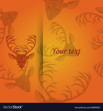 Deer heads pattern vector image Deer heads pattern vector image