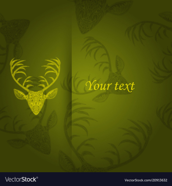 Deer heads pattern vector image Deer heads pattern vector image