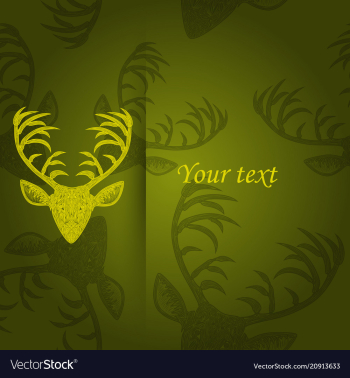 Deer heads pattern vector image Deer heads pattern vector image