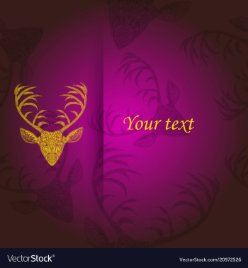 Deer heads pattern vector image Deer heads pattern vector image