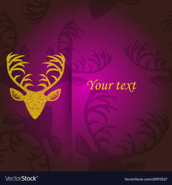 Deer heads pattern vector image Deer heads pattern vector image
