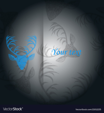 Deer heads pattern vector image Deer heads pattern vector image