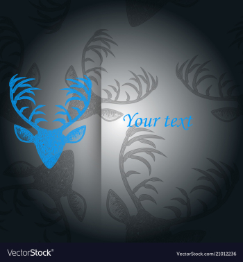 Deer heads pattern vector image Deer heads pattern vector image