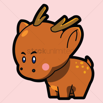 Deer on a pink background Deer on a pink background