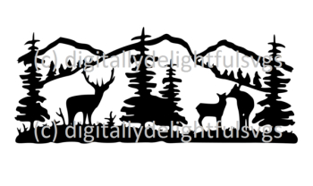 Deer scene rectangle svg – Digitallydelightfulsvgs Deer scene rectangle svg – Digitallydelightfulsvgs