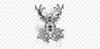 Deer Sleeve tattoo Body art Sticker - Tattoo Deer Sleeve tattoo Body art Sticker - Tattoo