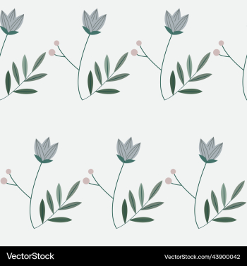 Delicate floral and plant print vector image on VectorStock