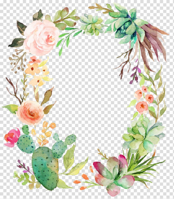 Delicate floral wreath transparent background PNG clipart