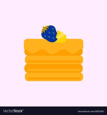 Delicious chocolate strawberry cake vector image Delicious chocolate strawberry cake vector image