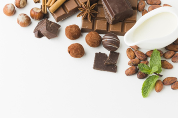 Delicious chocolate truffles copy space Free Photo Delicious chocolate truffles copy space Free Photo