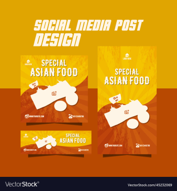 delicious food menu flyer or social media food