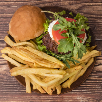 Delicious hamburger with french fries Free Photo Delicious hamburger with french fries Free Photo