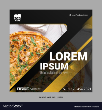 delicious pizza social media post abstract yellow delicious pizza social media post abstract yellow