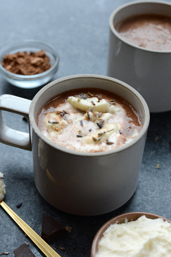 Deliciously Healthy Honey Lavender Hot Chocolate - Fit Foodie Finds