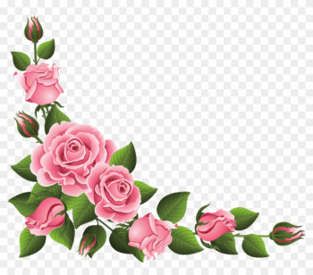 Delightful Design Rose Border Clipart Corner Decoration - Delightful Design Rose Border Clipart Corner Decoration