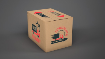 Delivery box mockup