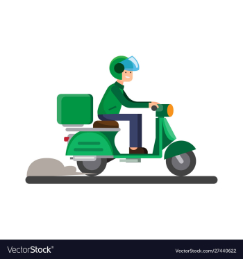 Delivery concept icon order online motorbike vector image Delivery concept icon order online motorbike vector image