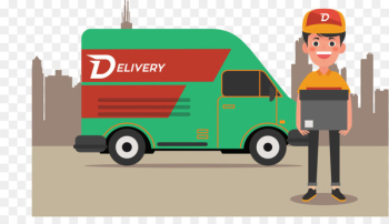 Delivery Courier - Vector of delivery truck 