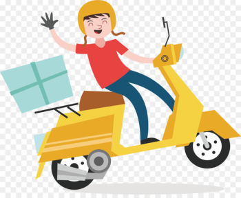Delivery Euclidean vector Courier Scooter - Motorcycle Express 