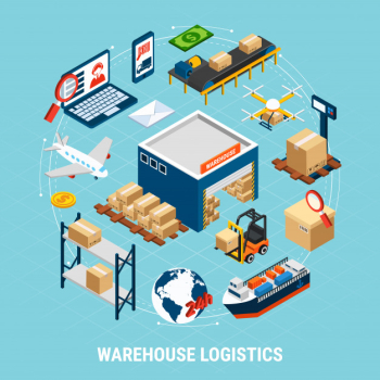 Delivery freight transport and cargoes 3d illustration Free Vector Delivery freight transport and cargoes 3d illustration Free Vector