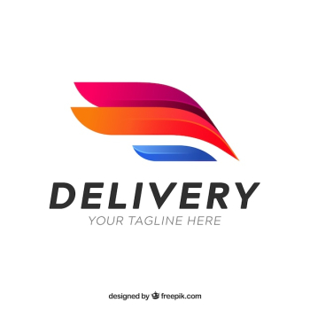 Delivery logo template with gradient effect Delivery logo template with gradient effect