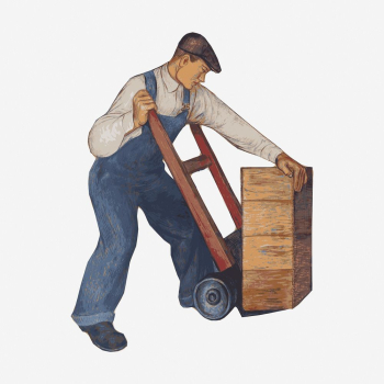 Delivery man, logistics illustration. Free | Free Photo - rawpixel