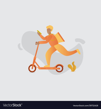 delivery man with scooter