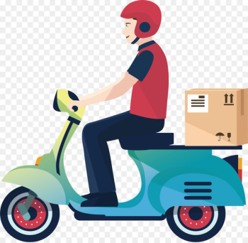 Delivery Motorcycle Courier Logistics Service - A motorcycle delivery man 