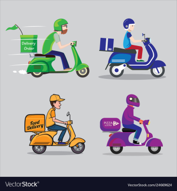 Delivery order food vector image Delivery order food vector image