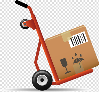 Delivery service icon, flowers delivery parcel cart transparent background PNG clipart