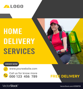 delivery service social media ad banner
