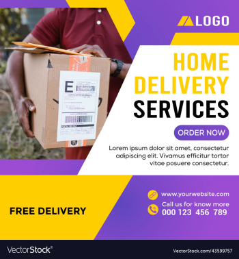 delivery service social media ad banner
