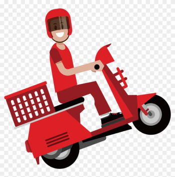 Delivery Take-out Courier Euclidean Vector - Moto Delivery Png