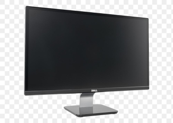 Dell computer monitor png mockup. SEPTEMBER 14, 2020 - BANGKOK, THAILAND