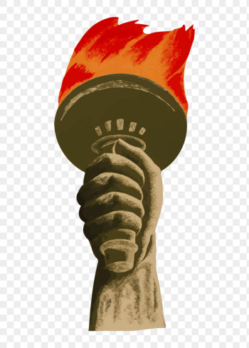 Democracy torch png sticker vintage | Free PNG - rawpixel