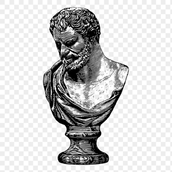 Democritus bust png sticker vintage | Free PNG - rawpixel