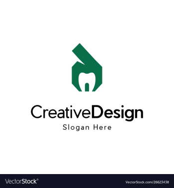 Dental care creative logo design vector image Dental care creative logo design vector image