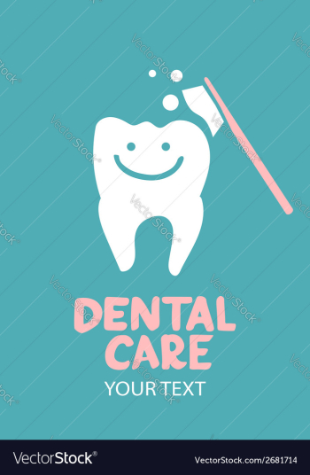 Dental care design concept vector image Dental care design concept vector image