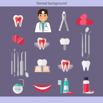 Dental care icons collection Dental care icons collection