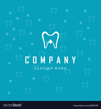 Dental care with background healthy logo design vector image Dental care with background healthy logo design vector image