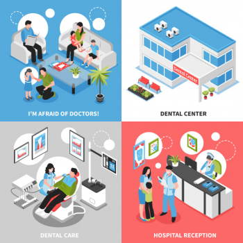 Dental center isometric Free Vector Dental center isometric Free Vector