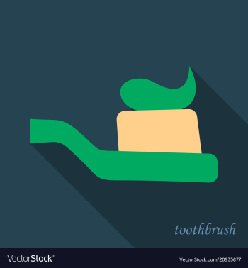 Dental concept toothbrush with toothpaste vector image Dental concept toothbrush with toothpaste vector image