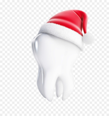 Dentistry Tooth decay Christmas - Wearing Christmas hats teeth 