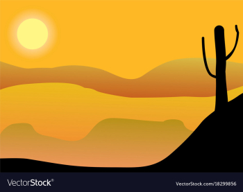 Desert background vector image Desert background vector image
